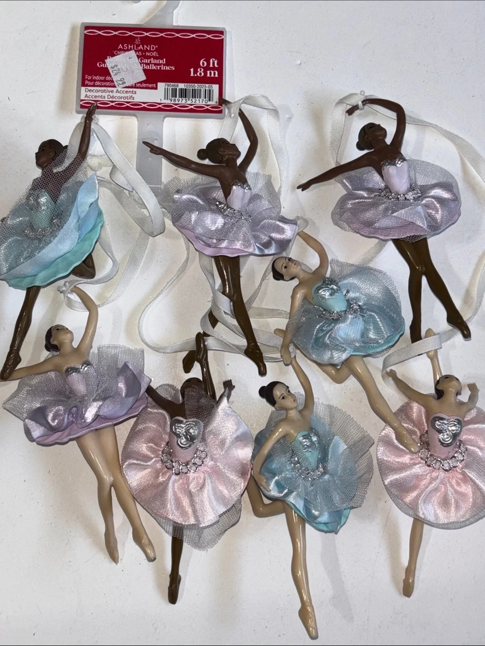Ballerina Garland 6ft Set of 2 Christmas Tree Garland Ballet Dancer Christma
